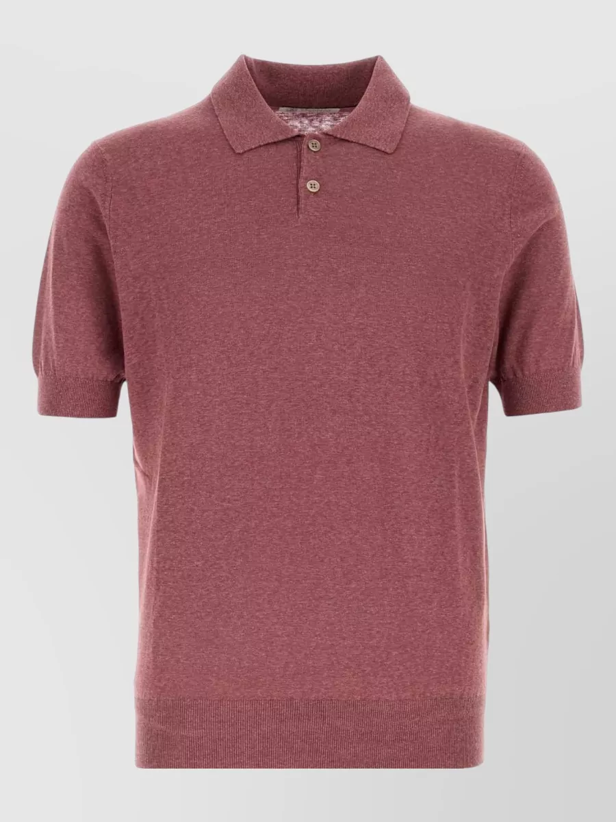 Brunello Cucinelli Linen And Silk Polo Shirt