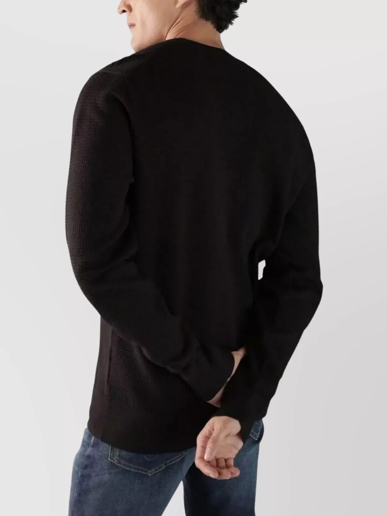Calvin Klein Honeycomb Knit Crew Neck Sweater
