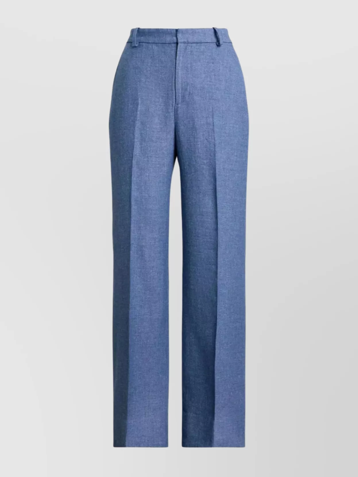 Ralph Lauren Straight Leg Denim Trousers Featuring Pockets In Blue