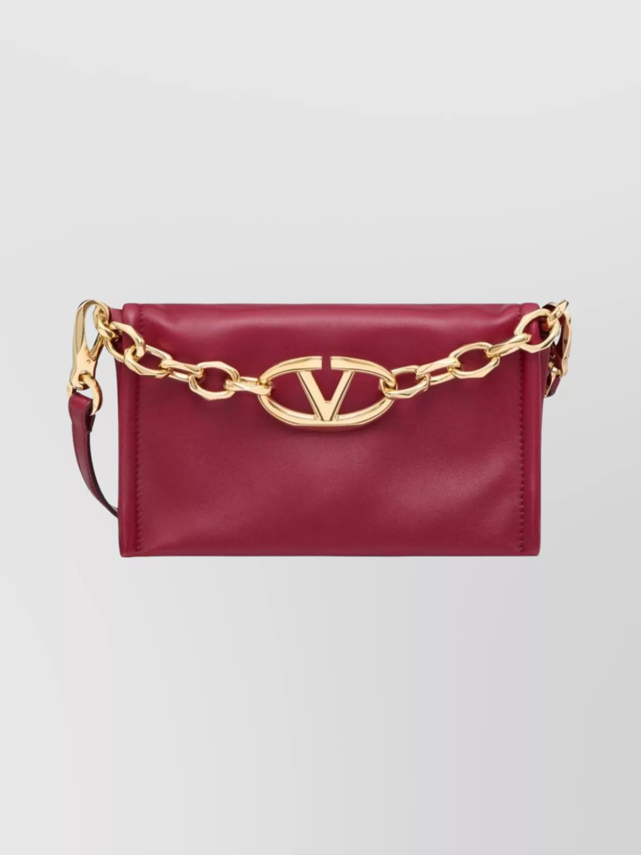Valentino Garavani Vlogo Chain Lambskin Clutch