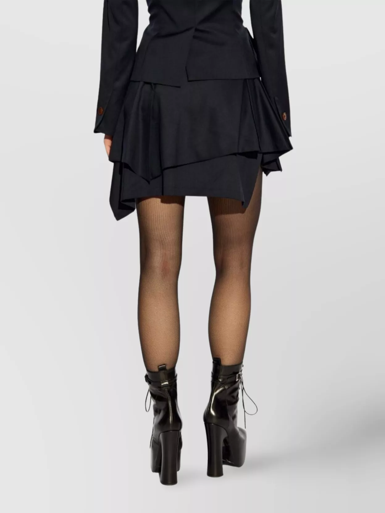 Vivienne Westwood Wrap Front Kilt Skirt With Leather Straps