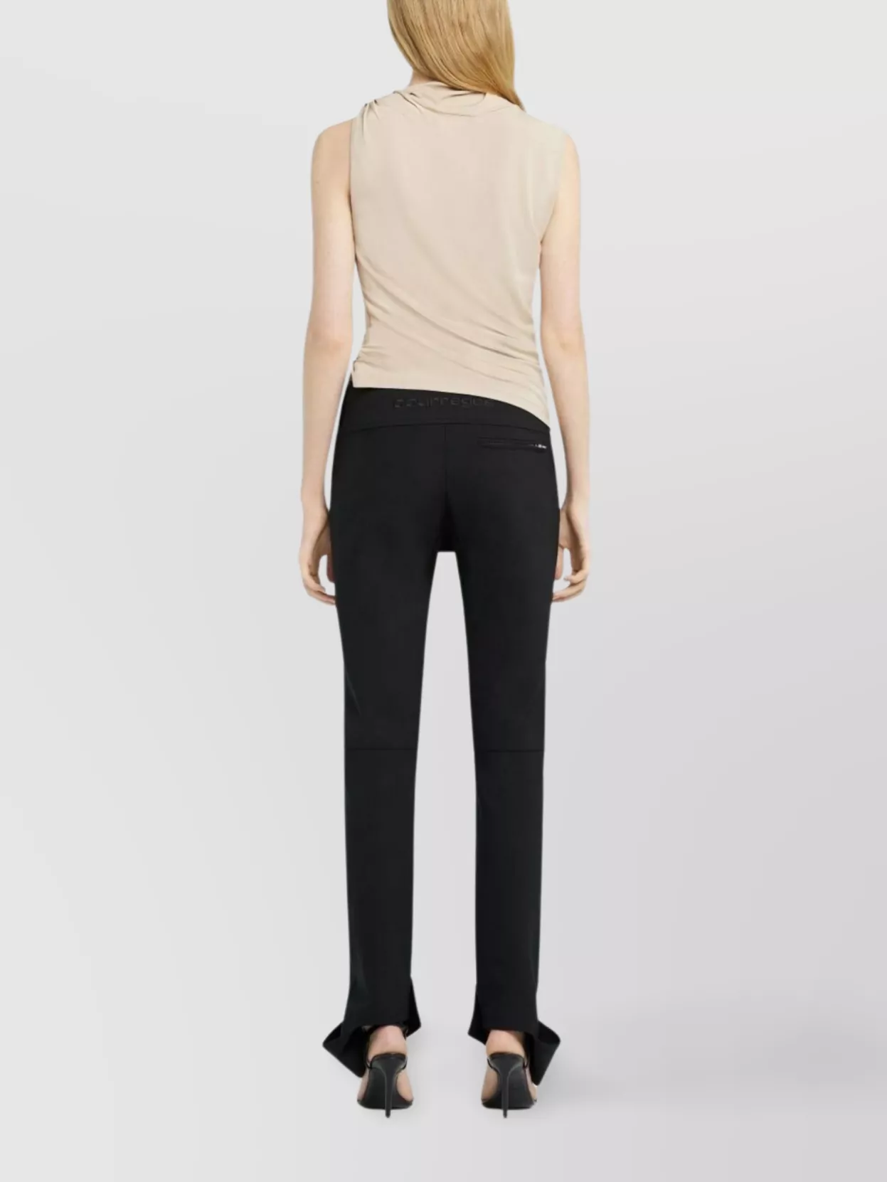 Courrèges Draped Asymmetric Sleeveless Top