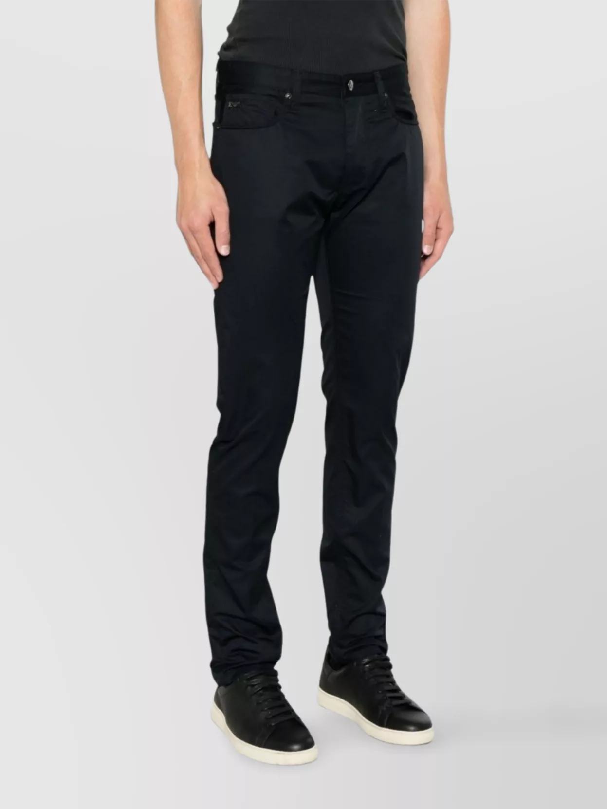 Emporio Armani Man Pants Black Size 31 Cotton, Elastane