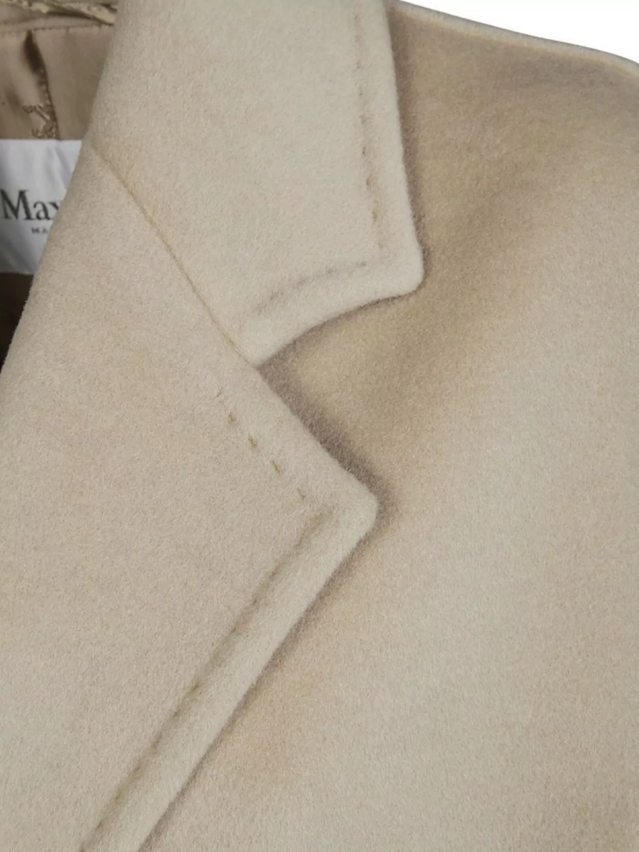 Max Mara Coat Double-breasted Notched Lapels In Neutrals