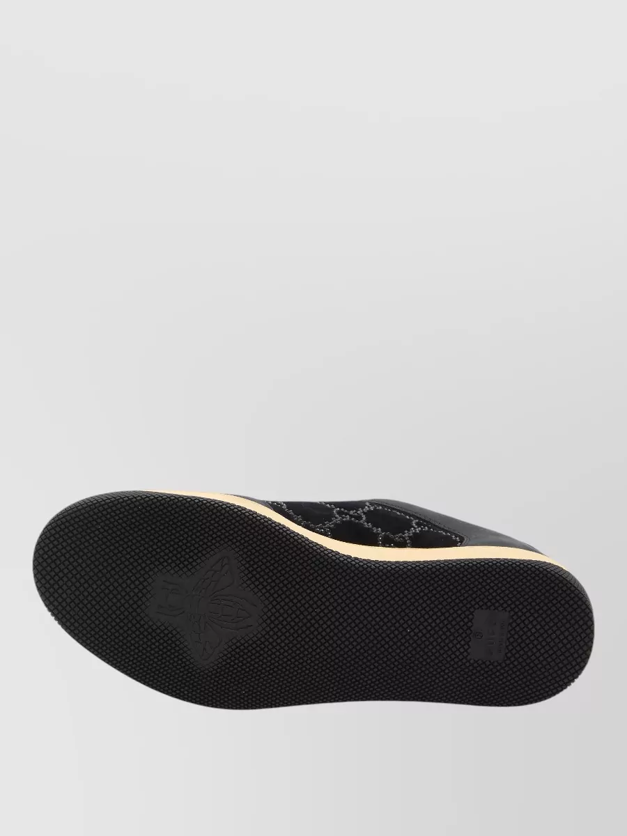 Gucci Screener Sneakers Gg Velvet Crystal Detail