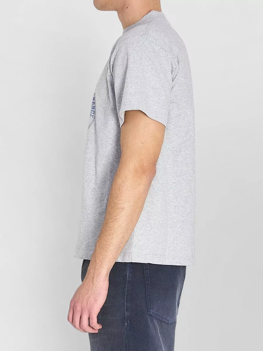 Balenciaga Crew Neck Cotton Jersey T Shirt