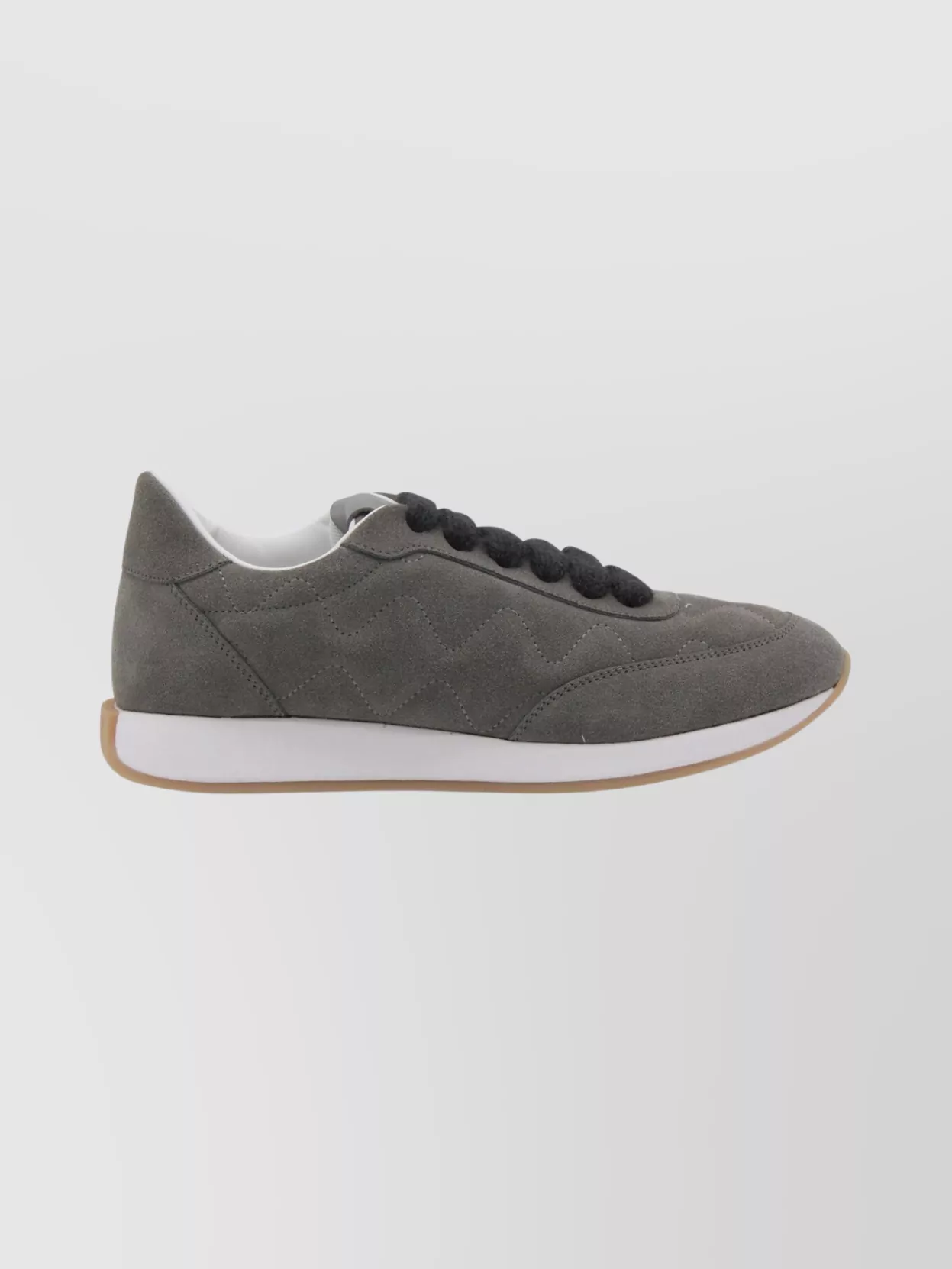 Fabiana Filippi Suede Sneakers With Rubber Sole And Stitching