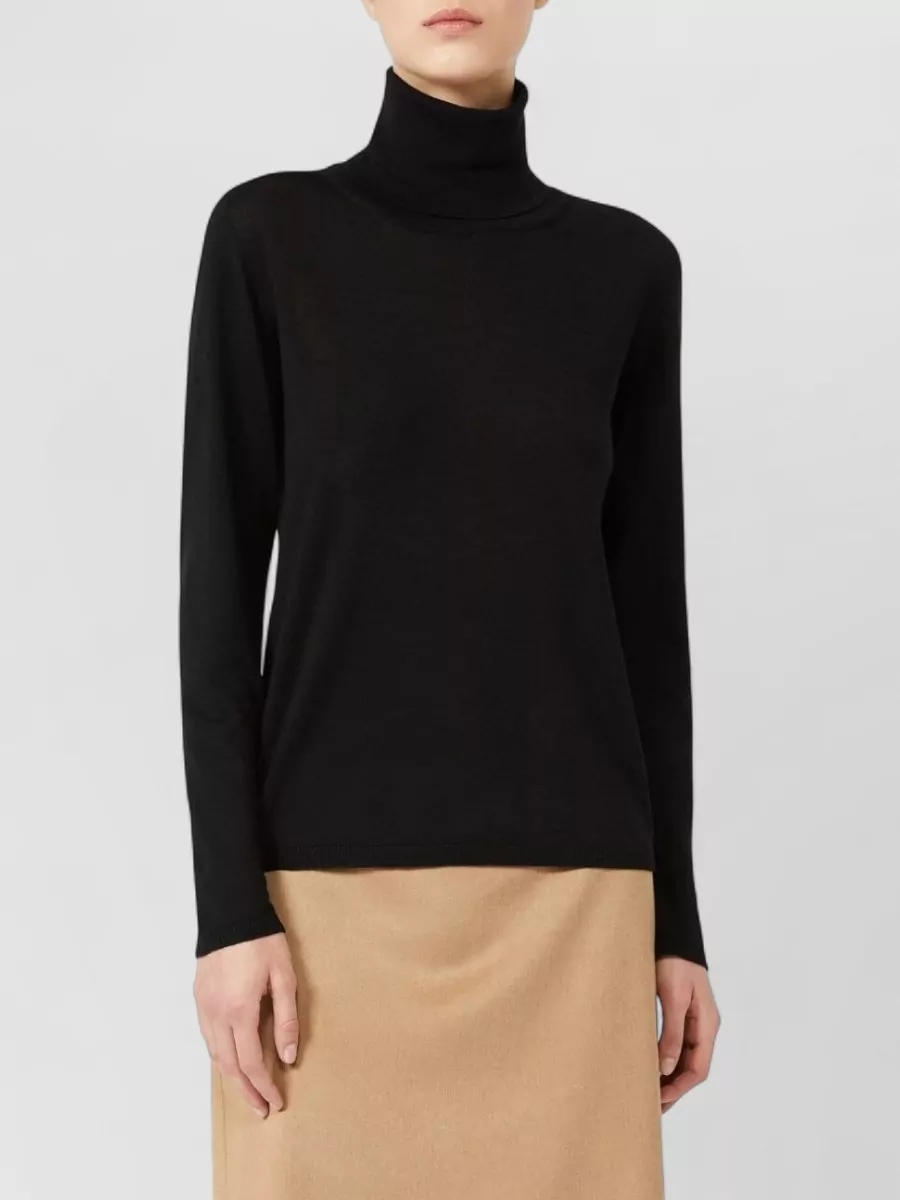 Max Mara Wool Turtleneck Fine-Knit Sweater