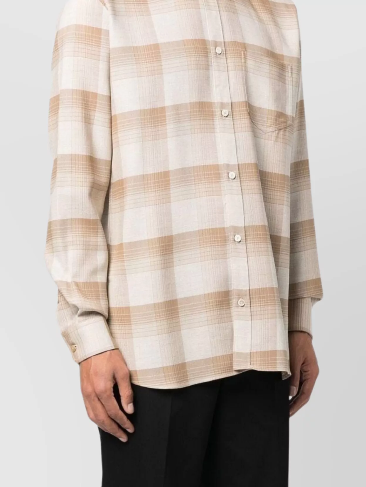 Golden Goose Check Pattern Shirt With Button-down Collar