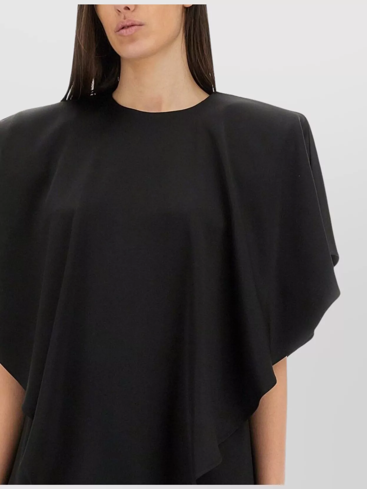 Stella Mccartney Draped Cape Sleeve Asymmetric Hem Top