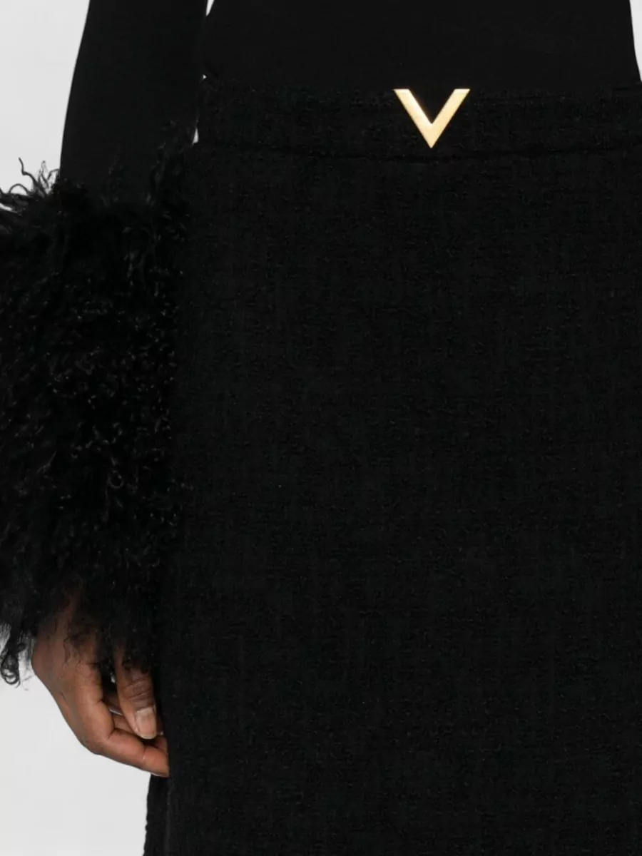 Valentino Vlogo Signature Wool Mini Skirt