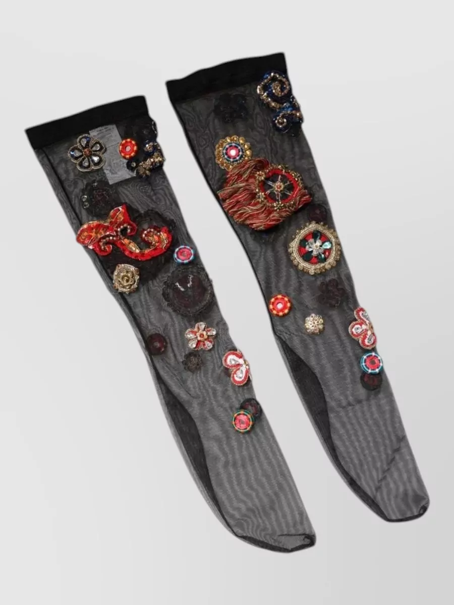 Dolce&Gabbana Crystal-Embellished Stockings