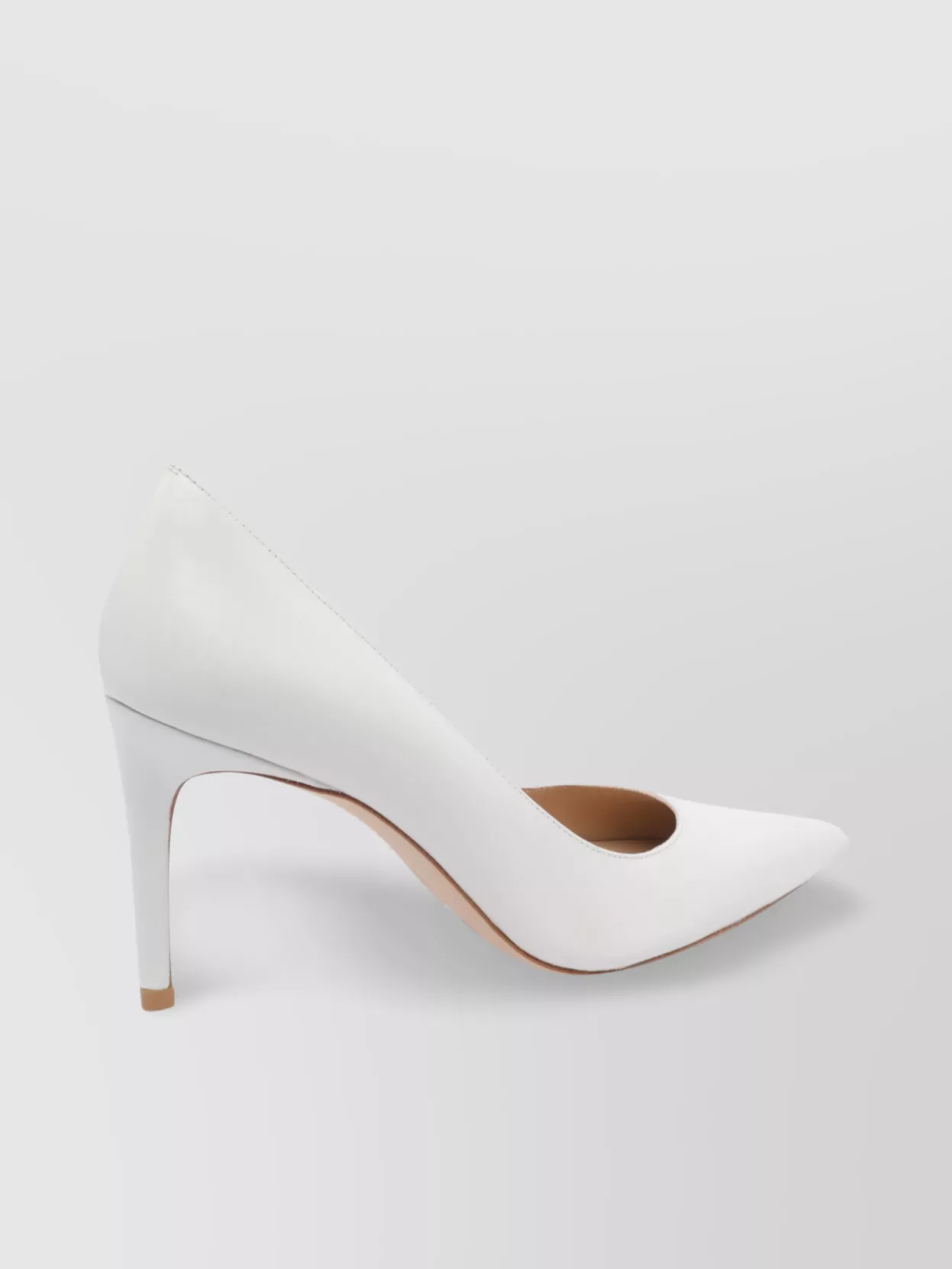 Stuart Weitzman Pointed Toe Leather Stiletto Heel Pumps