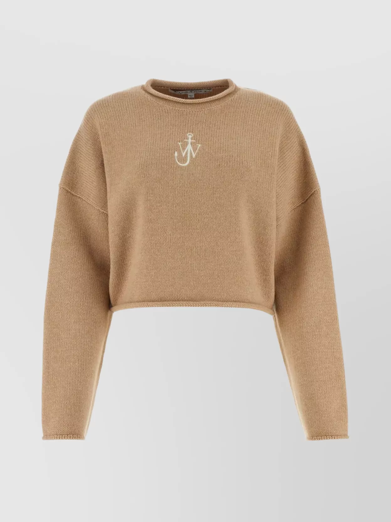 Shop Jw Anderson Oversized Wool Blend Sweater In Brown