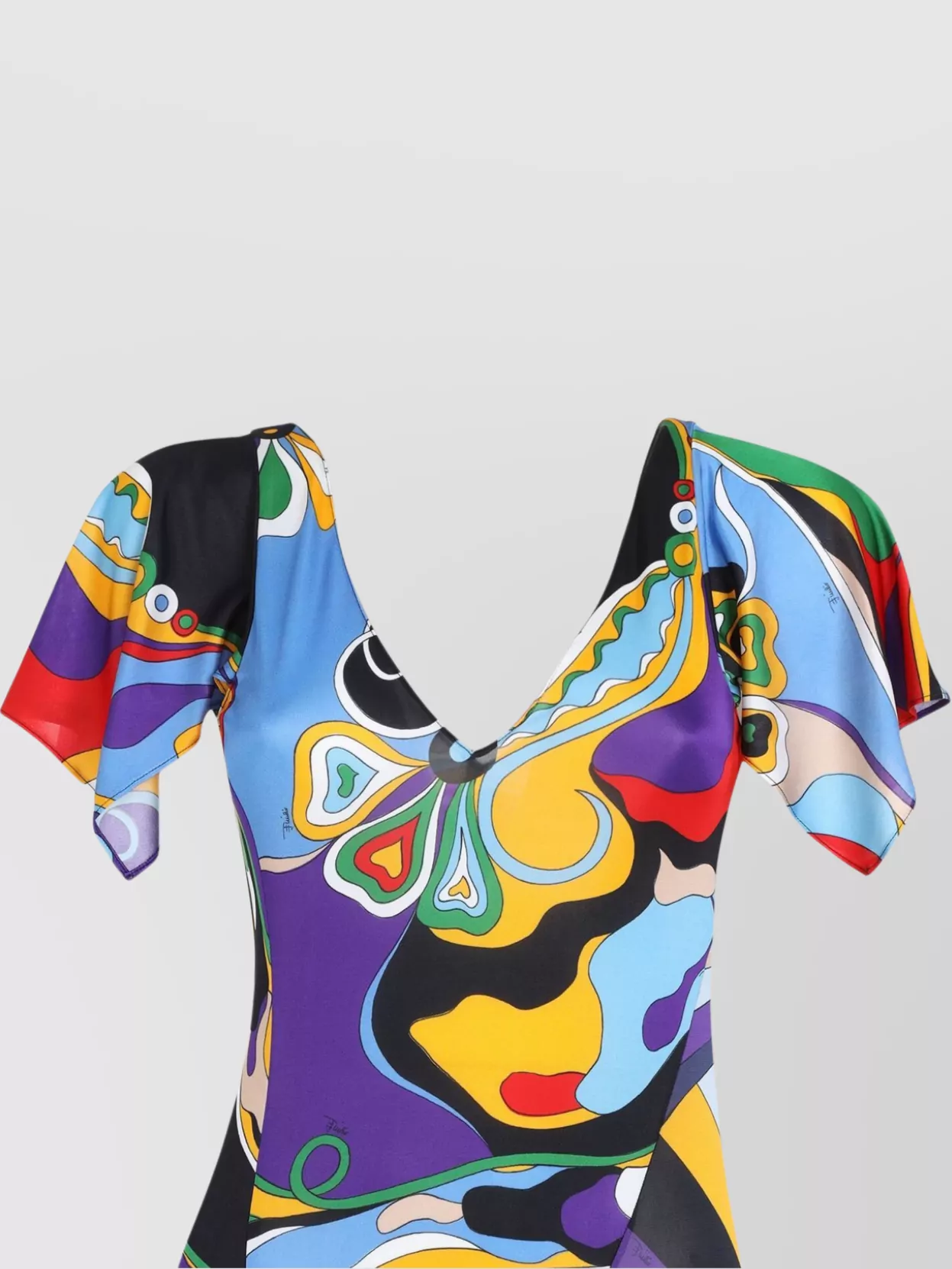 Pucci Orchidee And Iride Print Maxi Dress In Black