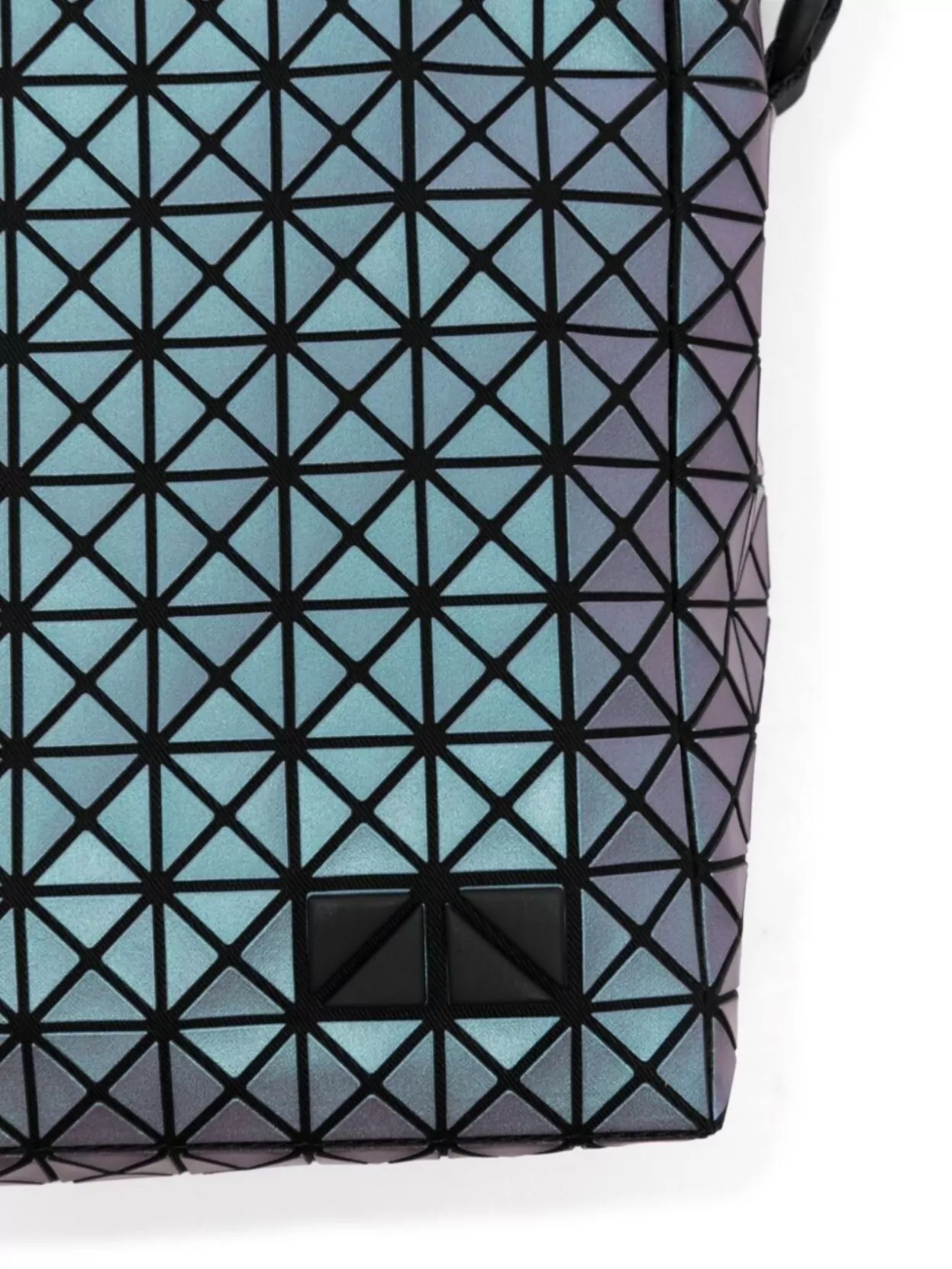 Bao Bao Issey Miyake Adjustable Strap Geometric Pattern Iridescent Finish