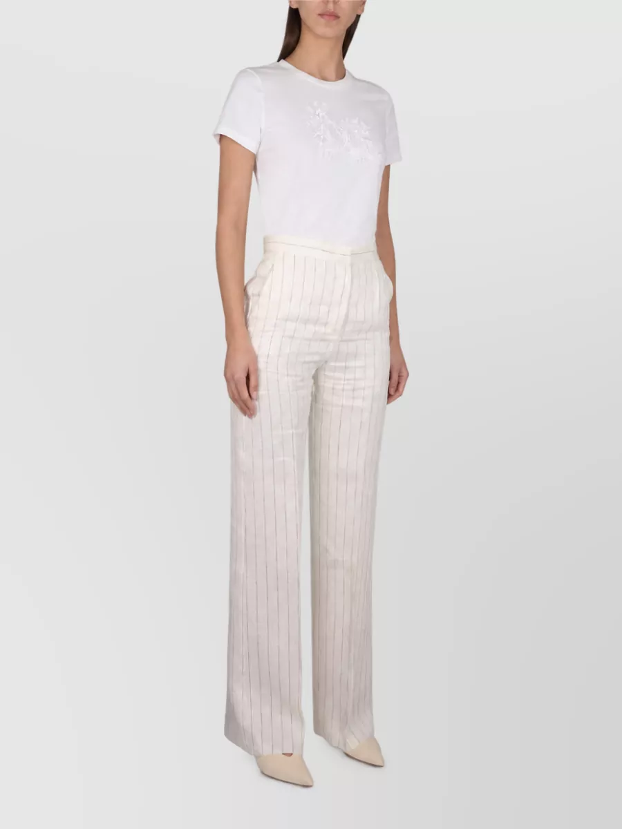 Max Mara Logo Embroidered T-Shirt