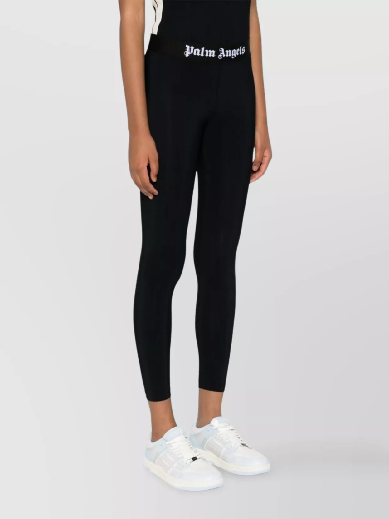 Palm Angels Logo Waistband Stretch-Fit Super-Skinny Leggings