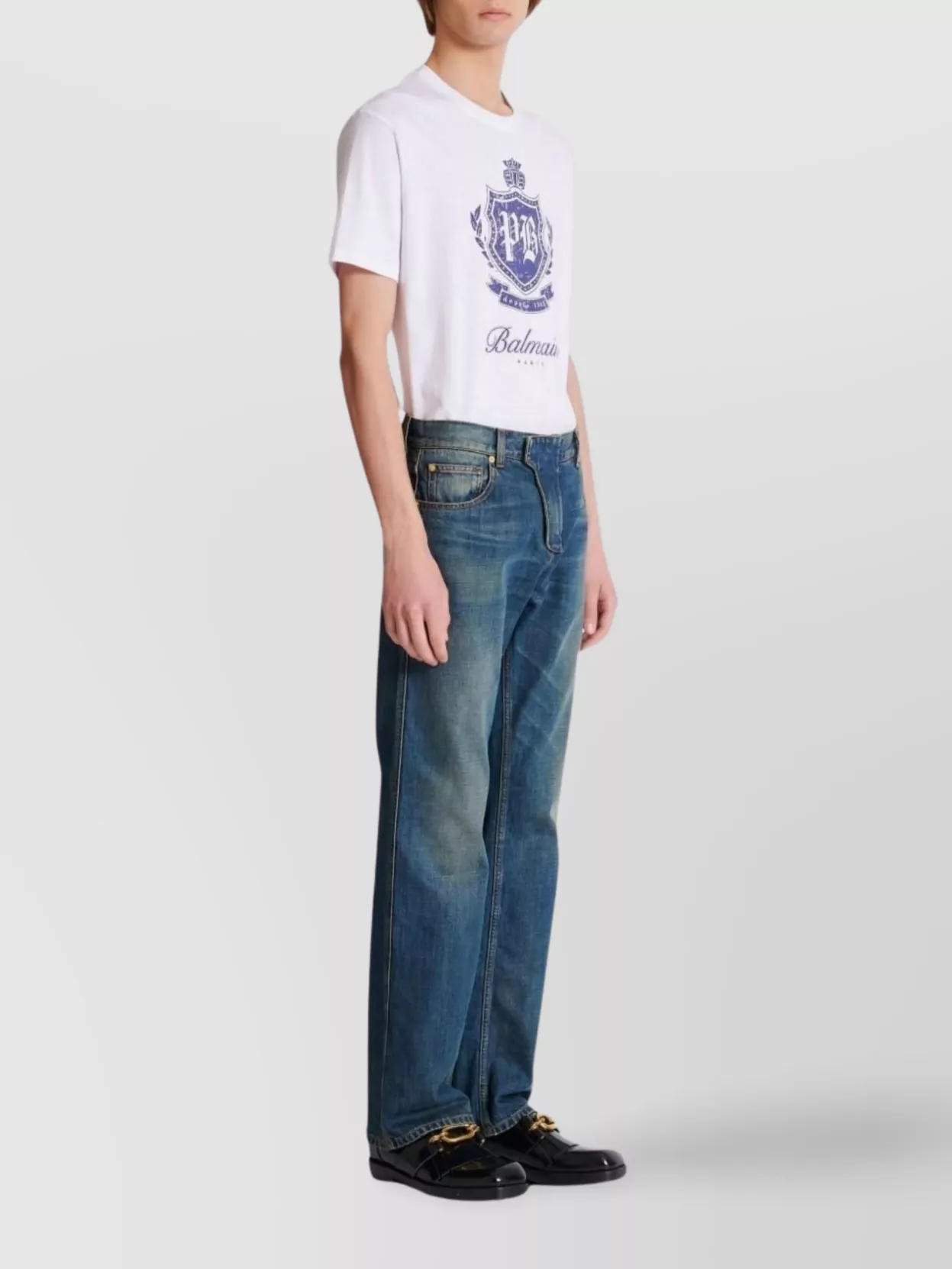 Balmain Straight Leg Denim Trousers With Five Pockets