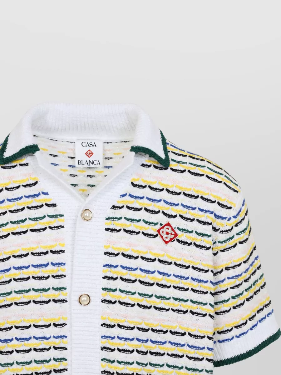 Casablanca Tuck Stitch Polo Shirt