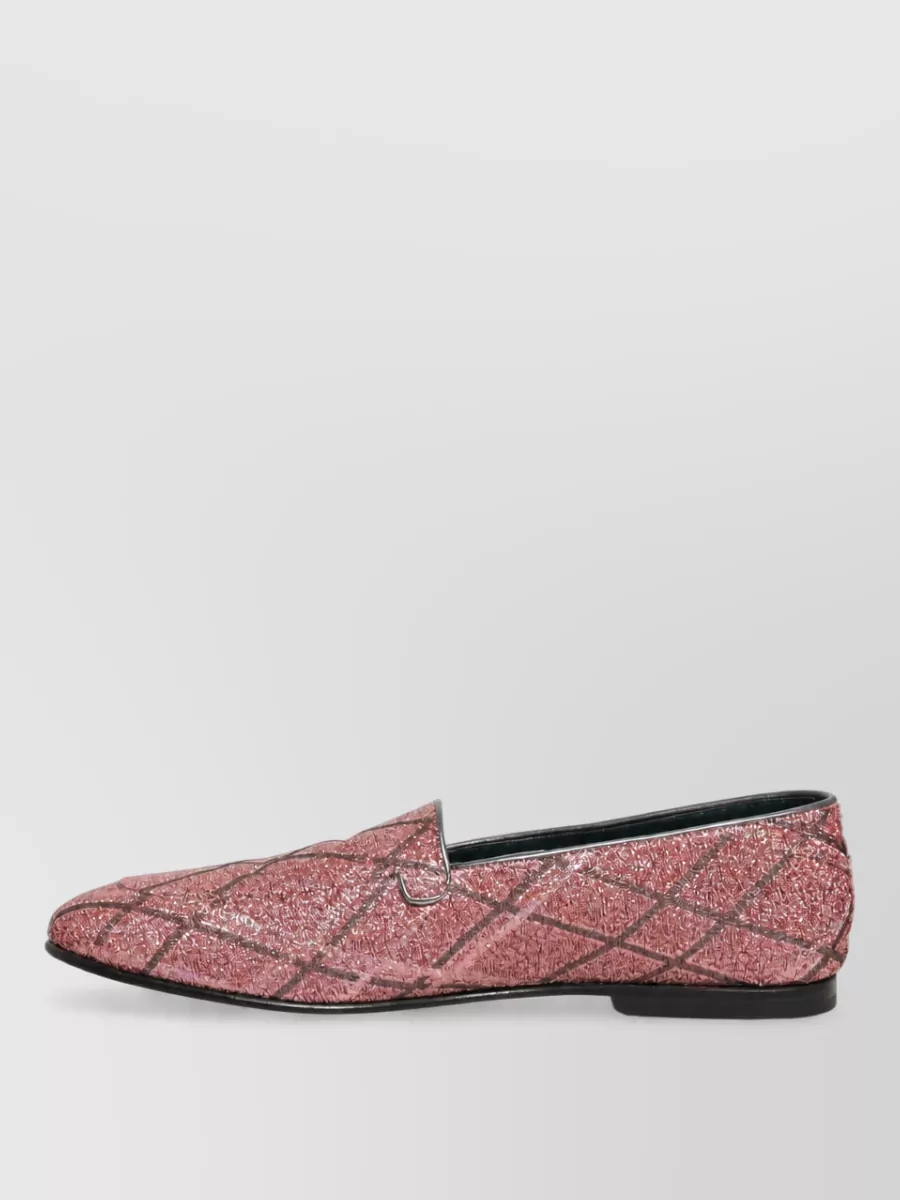 Dolce&Gabbana Leather Check Slippers