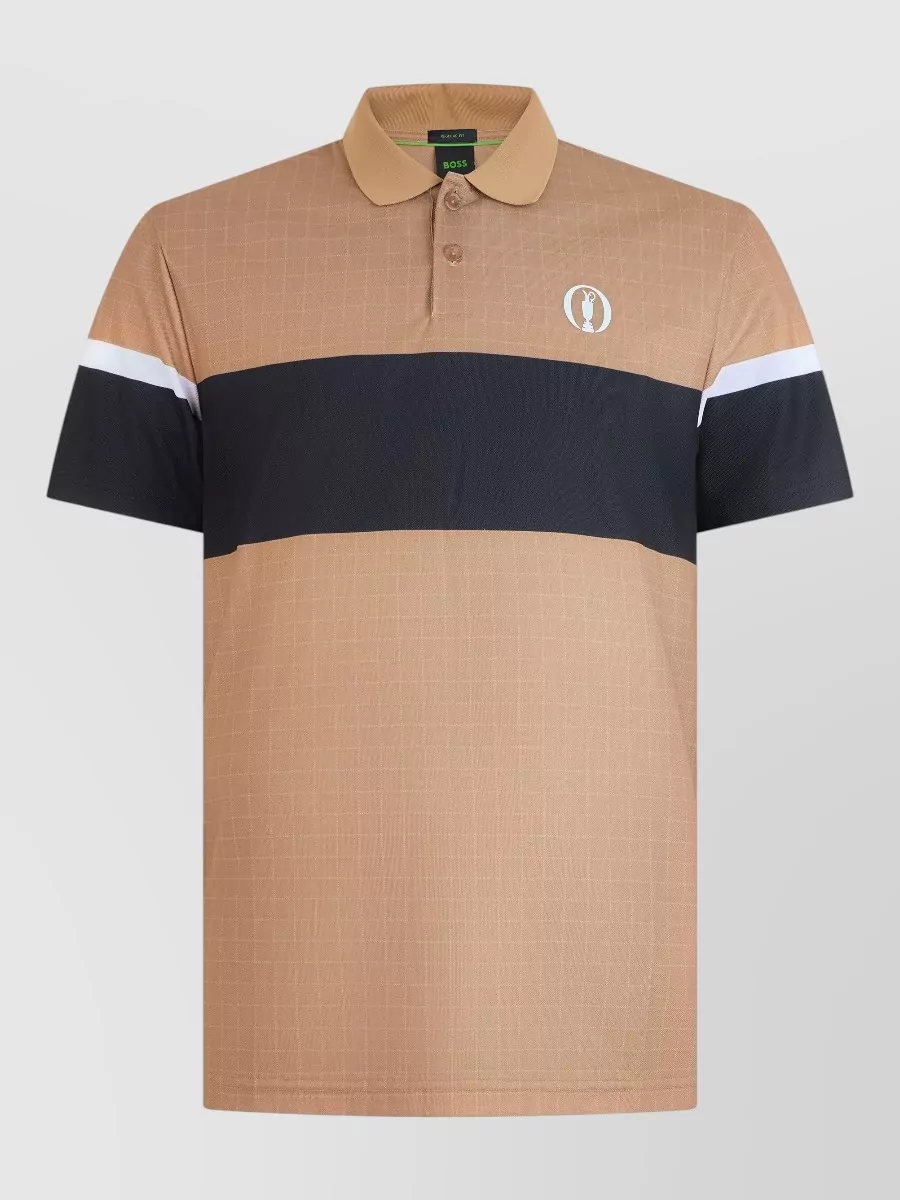 Boss Striped short-sleeve polo shirt