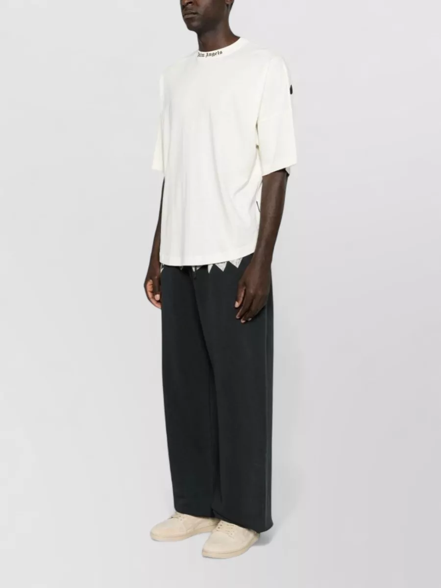 Palm Angels Cotton Logo Print Oversized T-Shirt