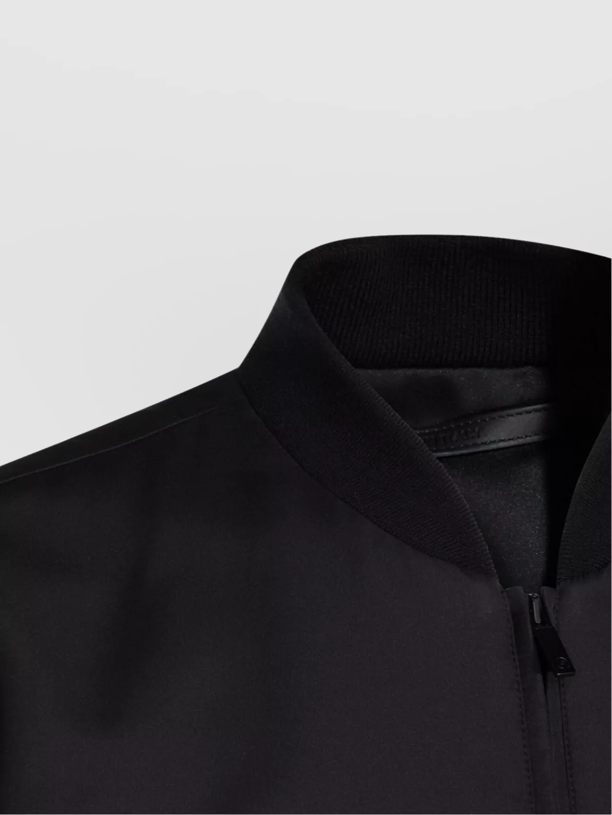 Giorgio Armani High Collar Jacket With Ribbed Cuffs And Pockets