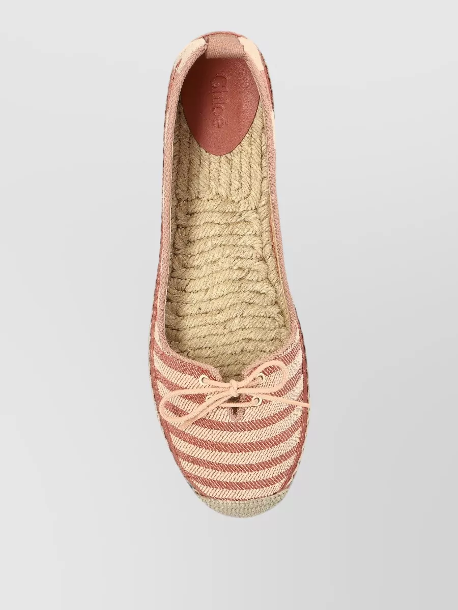 Chloé Striped Espadrille Ballerina Shoes
