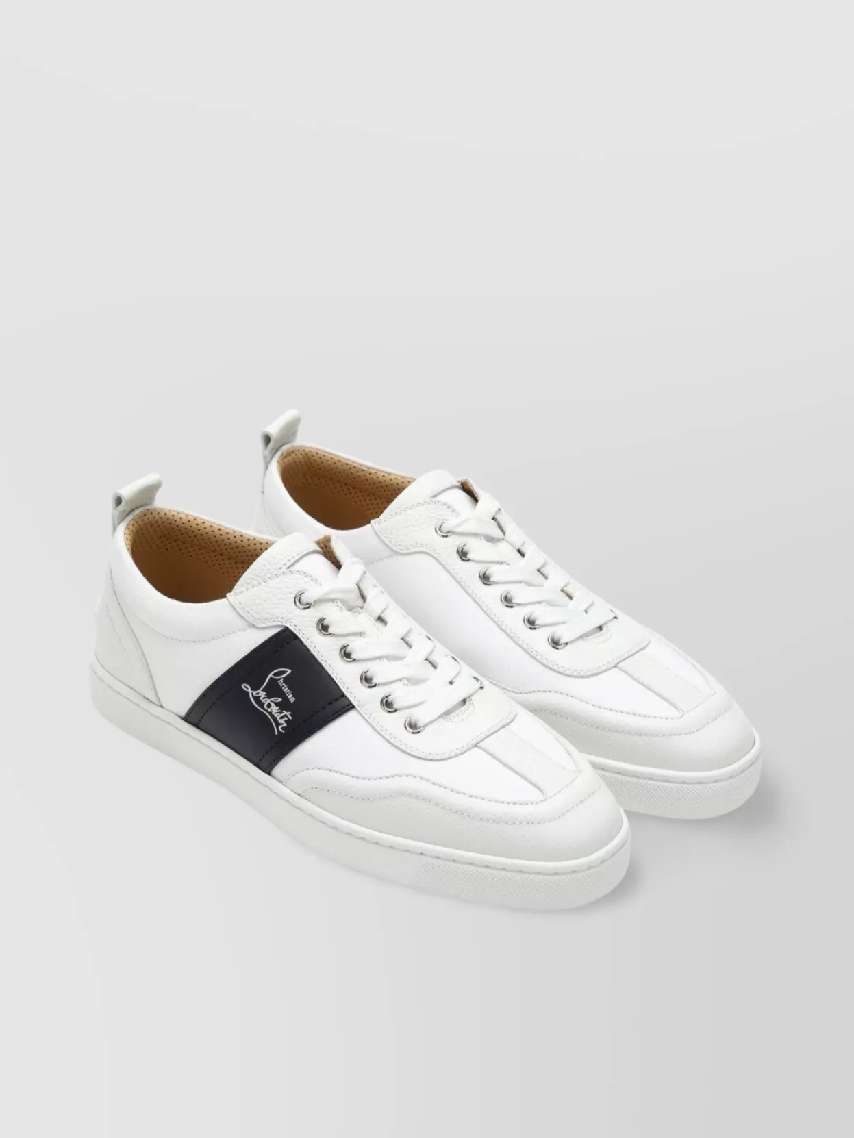 Christian Louboutin Sneakers Round Toe Contrast Panel