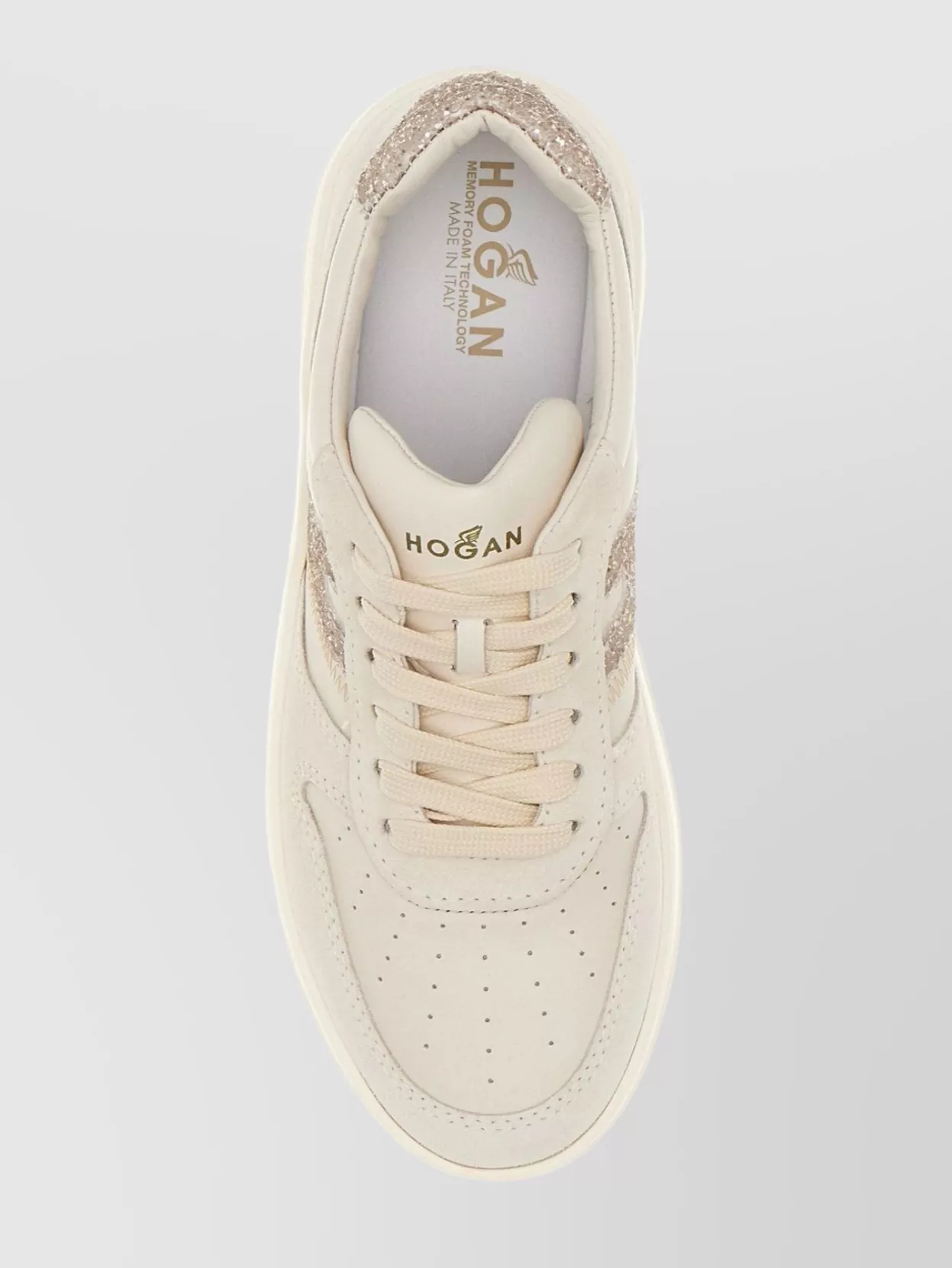 Hogan Multicolor Leather Sneakers Glitter Detail