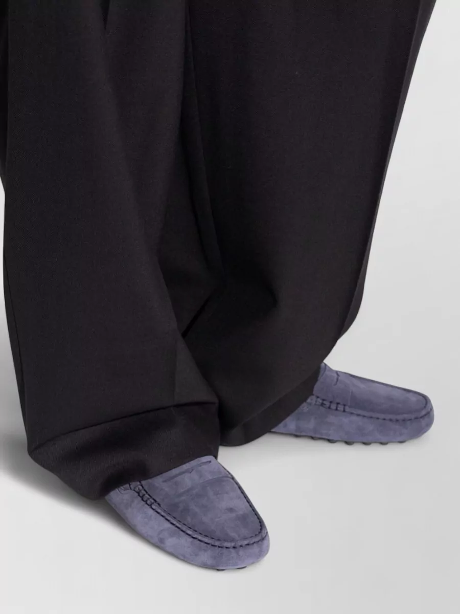 Tod's Suede Lace-Up Shoes Penny Strap