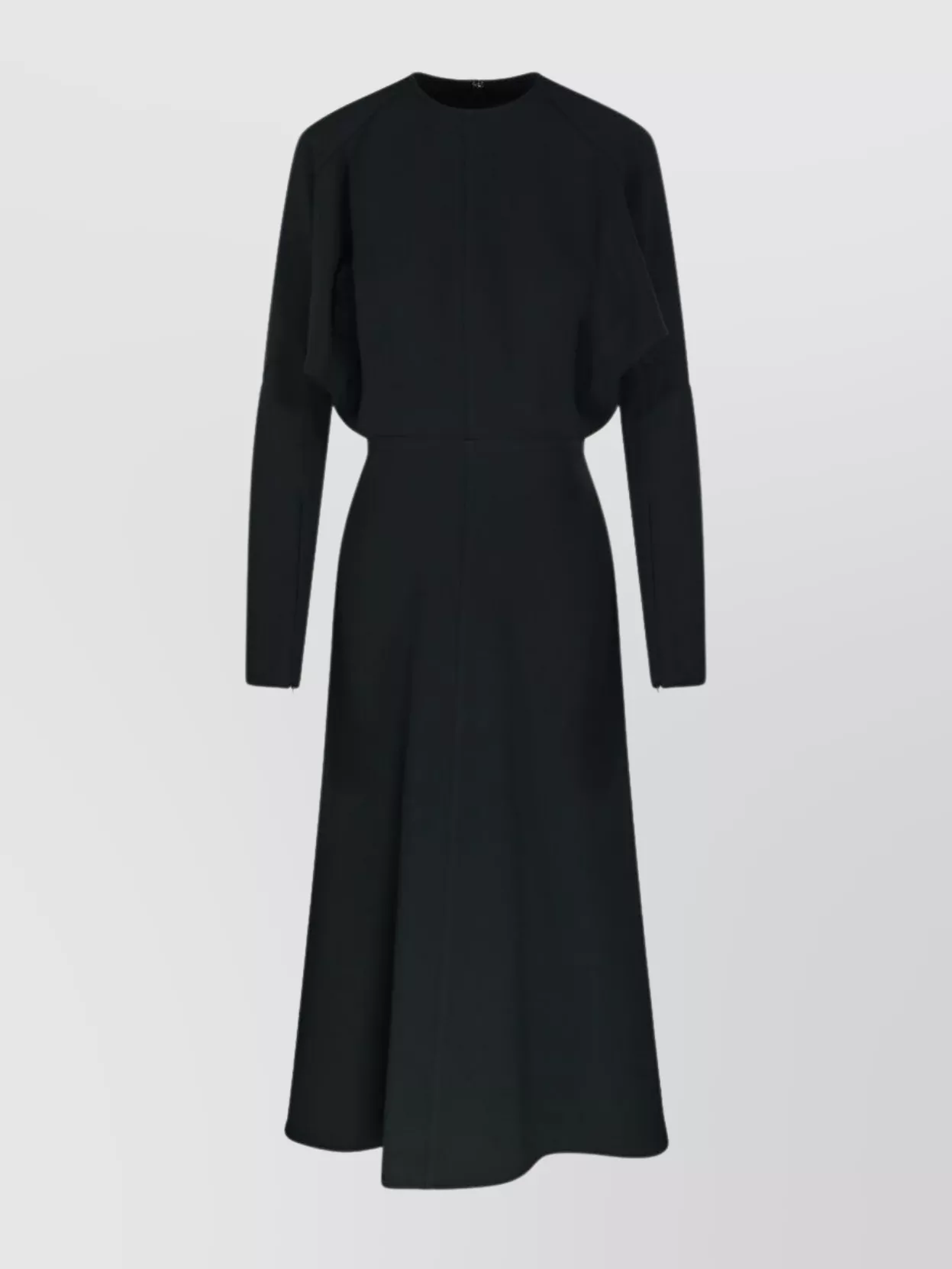 Victoria Beckham Crew Neck Dolman Midi Dress In Black