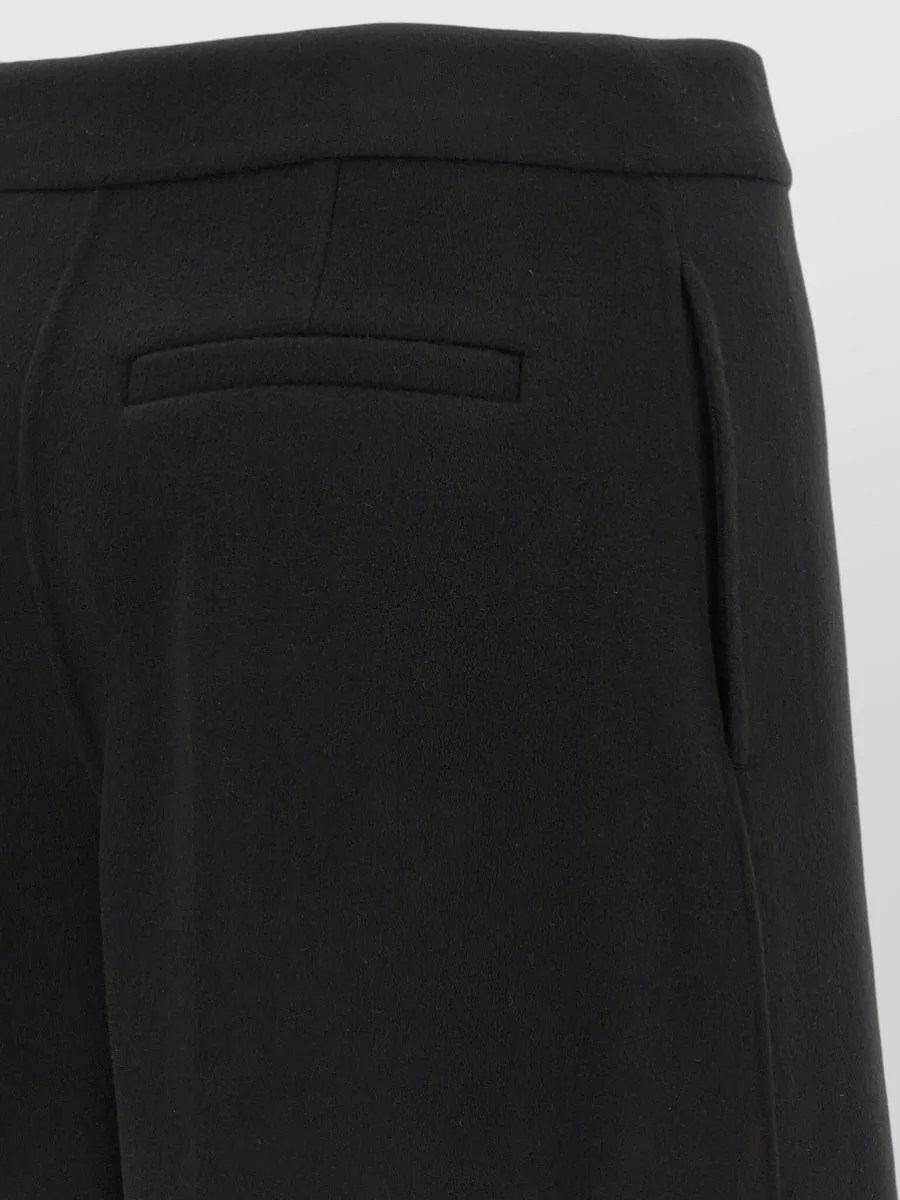 Sportmax Wool Low-Rise Cropped Shorts
