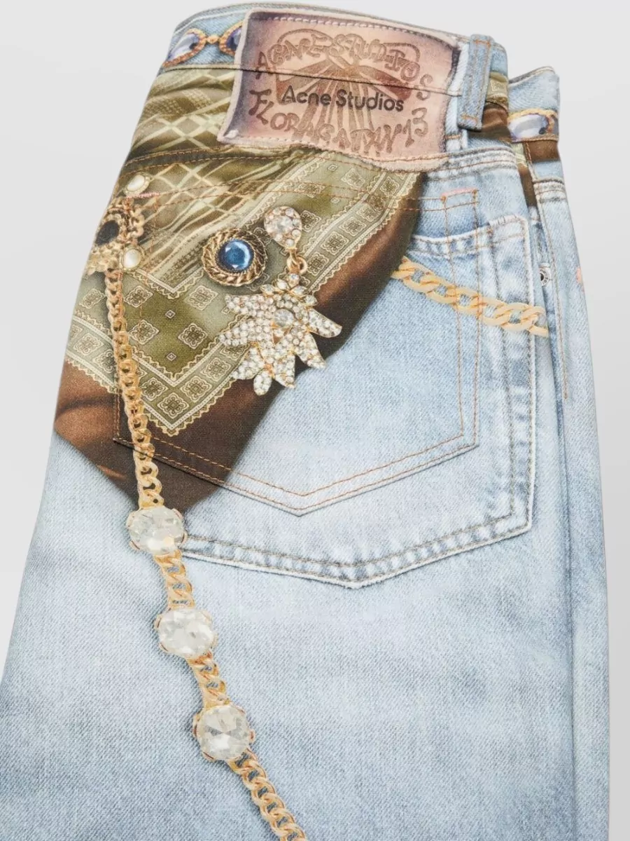 Acne Studios Denim High-Rise Straight-Leg Jeans
