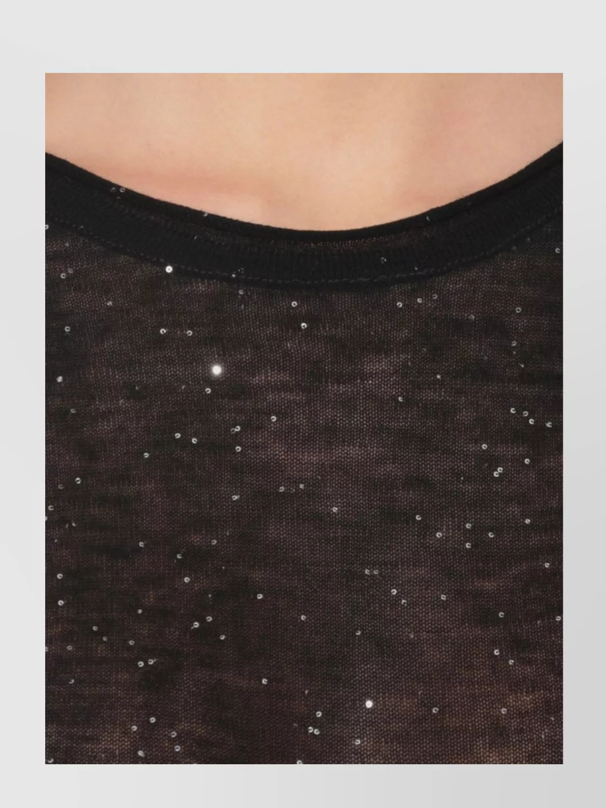 Pinko Crewneck Knitwear Micro Paillettes