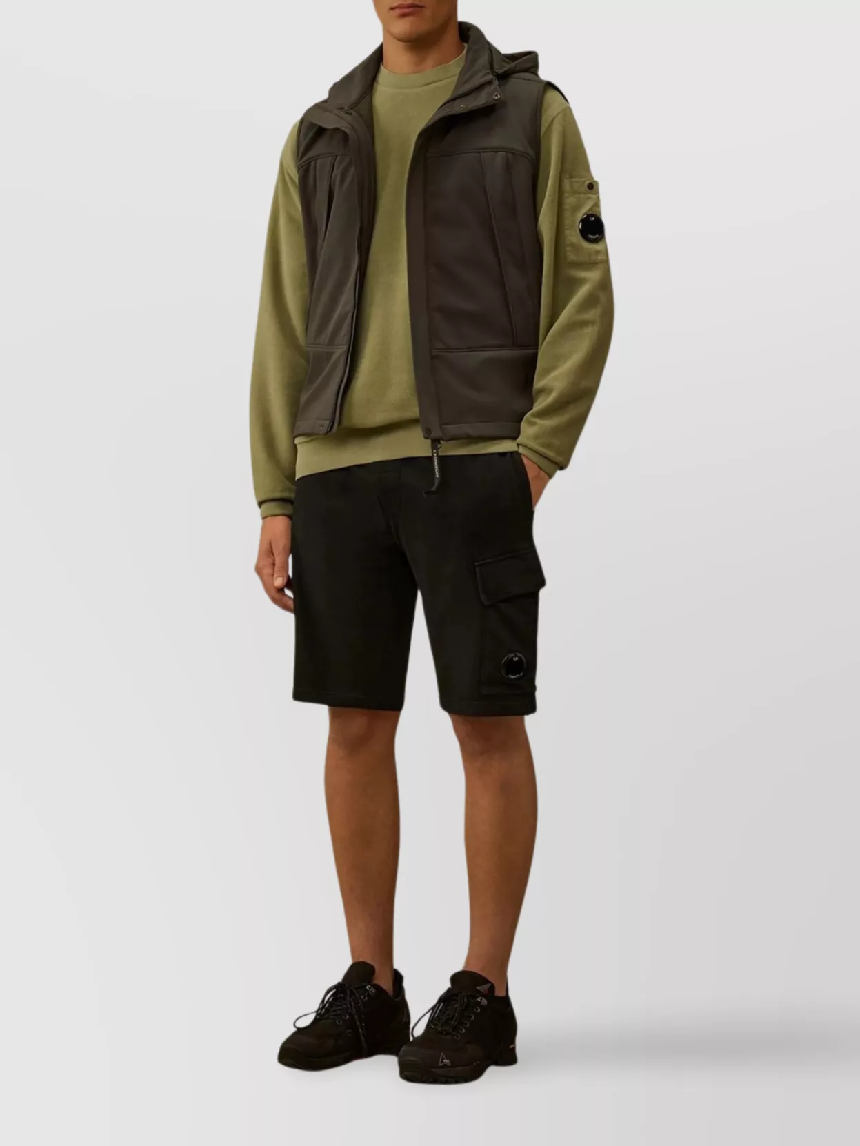 C.p. Company Fleece Cargo Bermuda Shorts Pockets