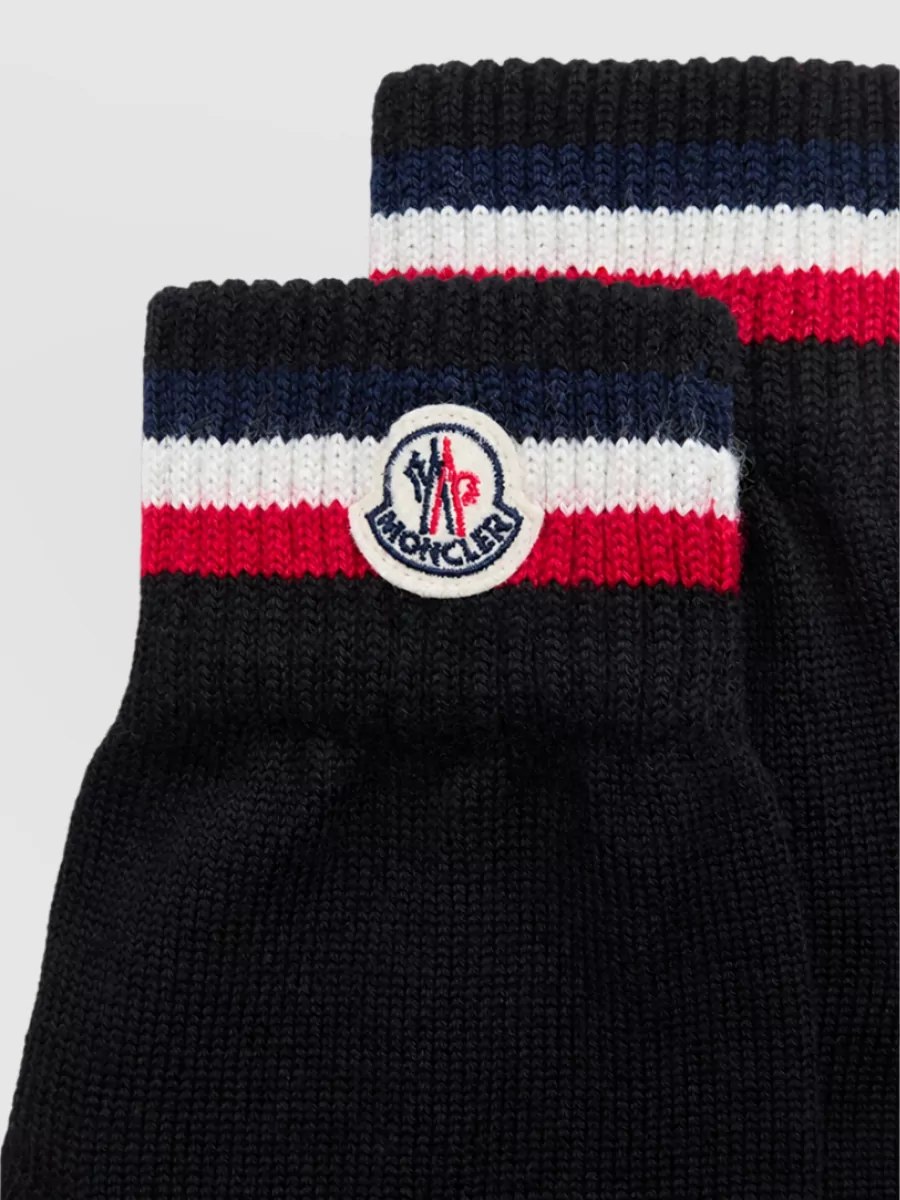 Moncler Tricolor Wool Gloves