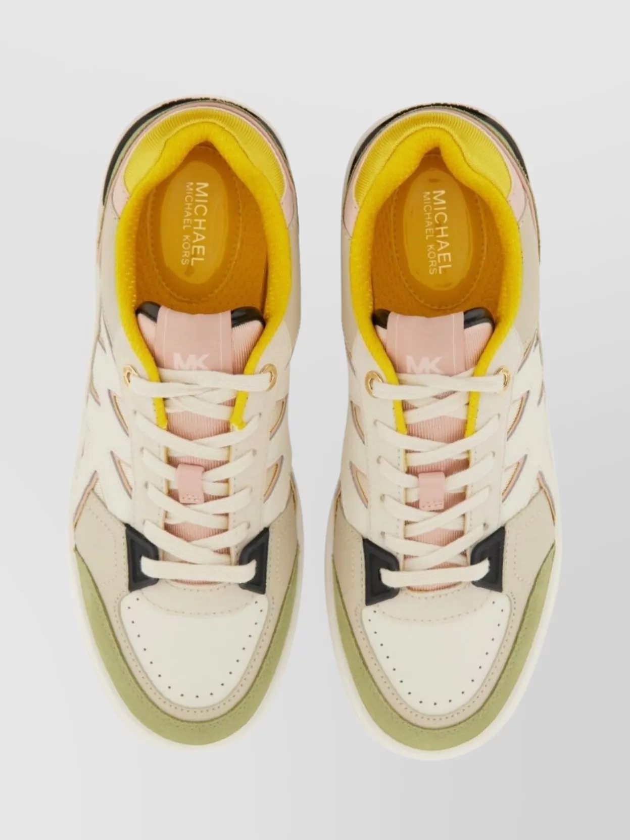 Michael Kors Low-top Leather Sneaker Multi-color Panels