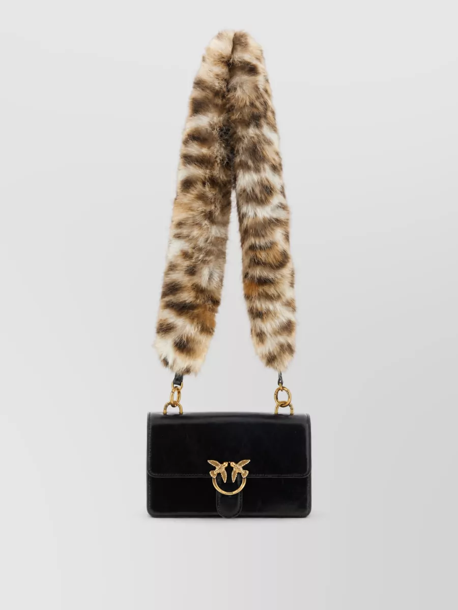 Pinko Love Bag One Mini Leather Clutch Bag