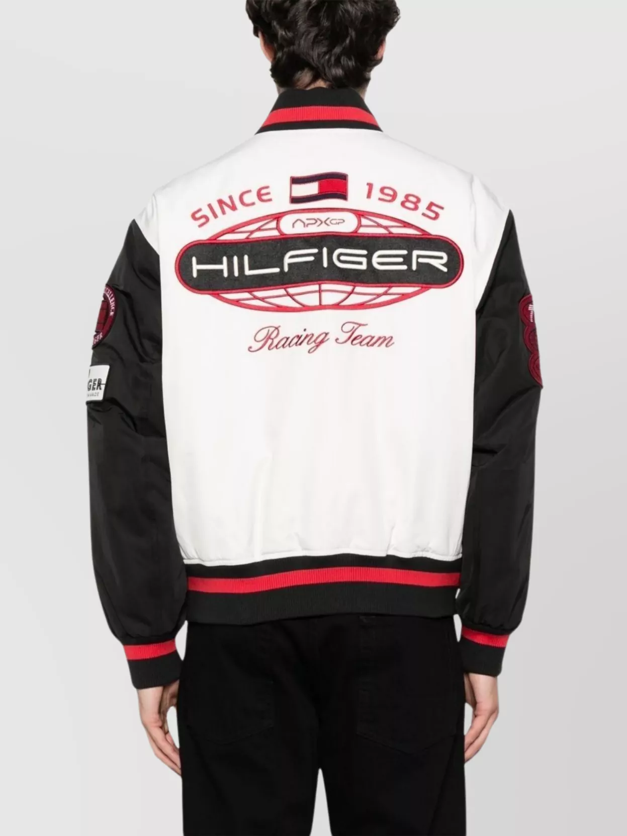 Tommy Hilfiger Casual Jacket With Contrast Sleeves And Graphic Print