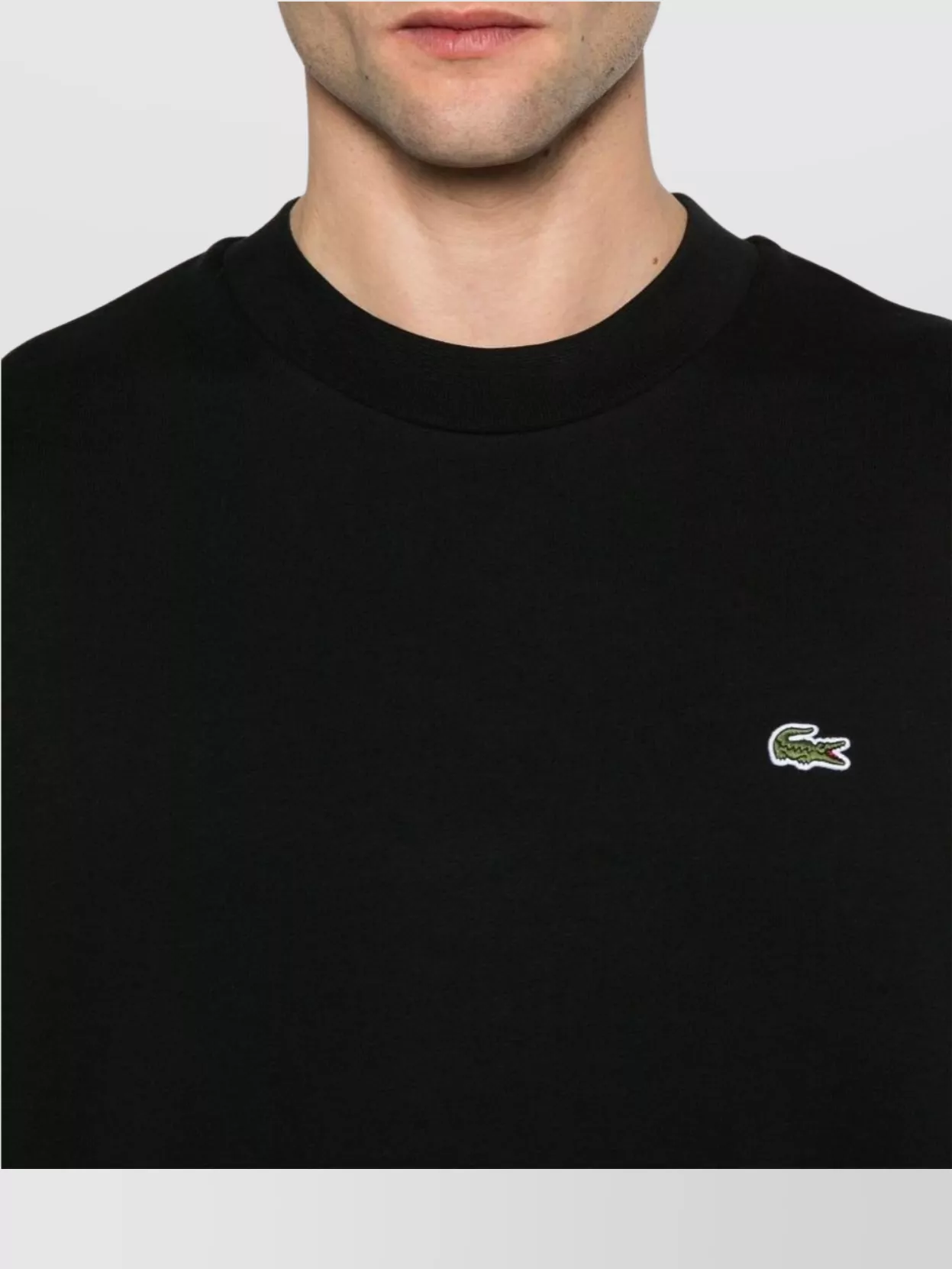 Lacoste Ribbed Cuffs And Hem Sweater