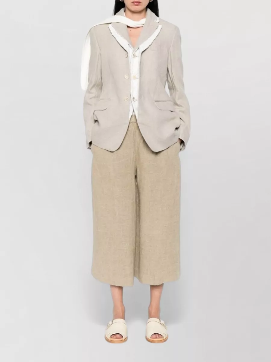 Comme Des Garçons Linen Wide-Leg Trousers