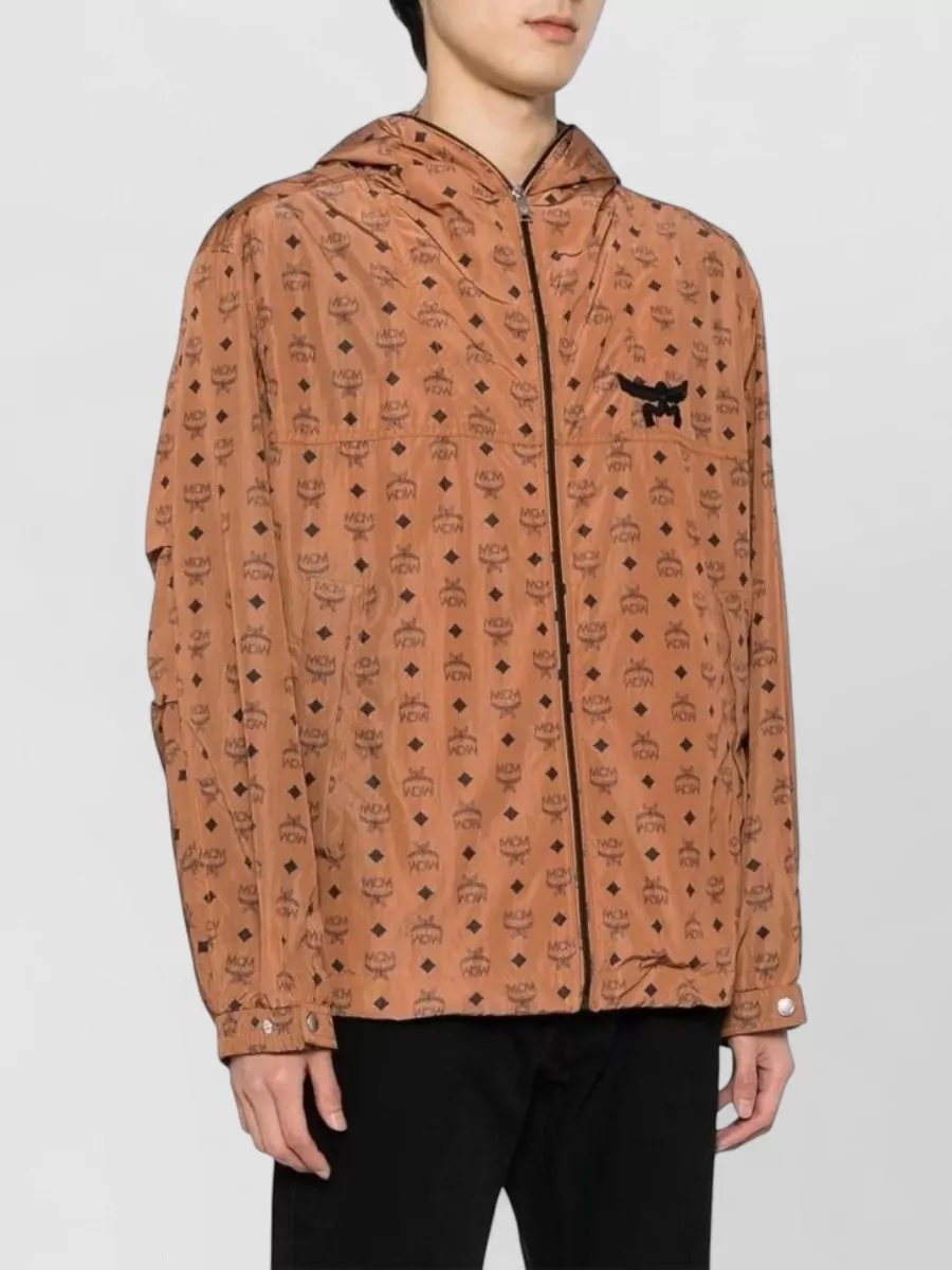 Mcm Printed Nylon Oversized Jacket