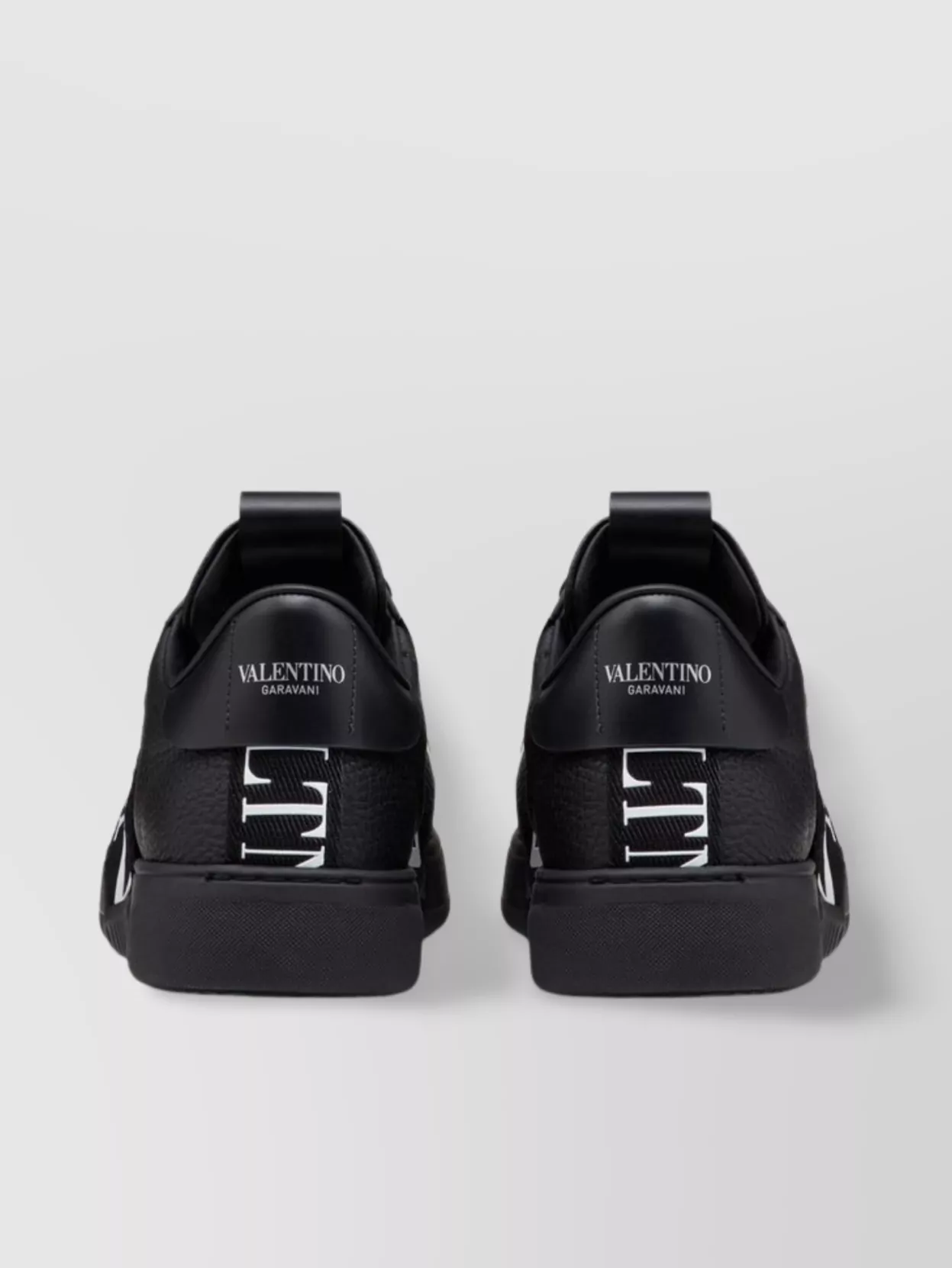 Valentino Garavani Vltn Ribbon Sneakers In Black