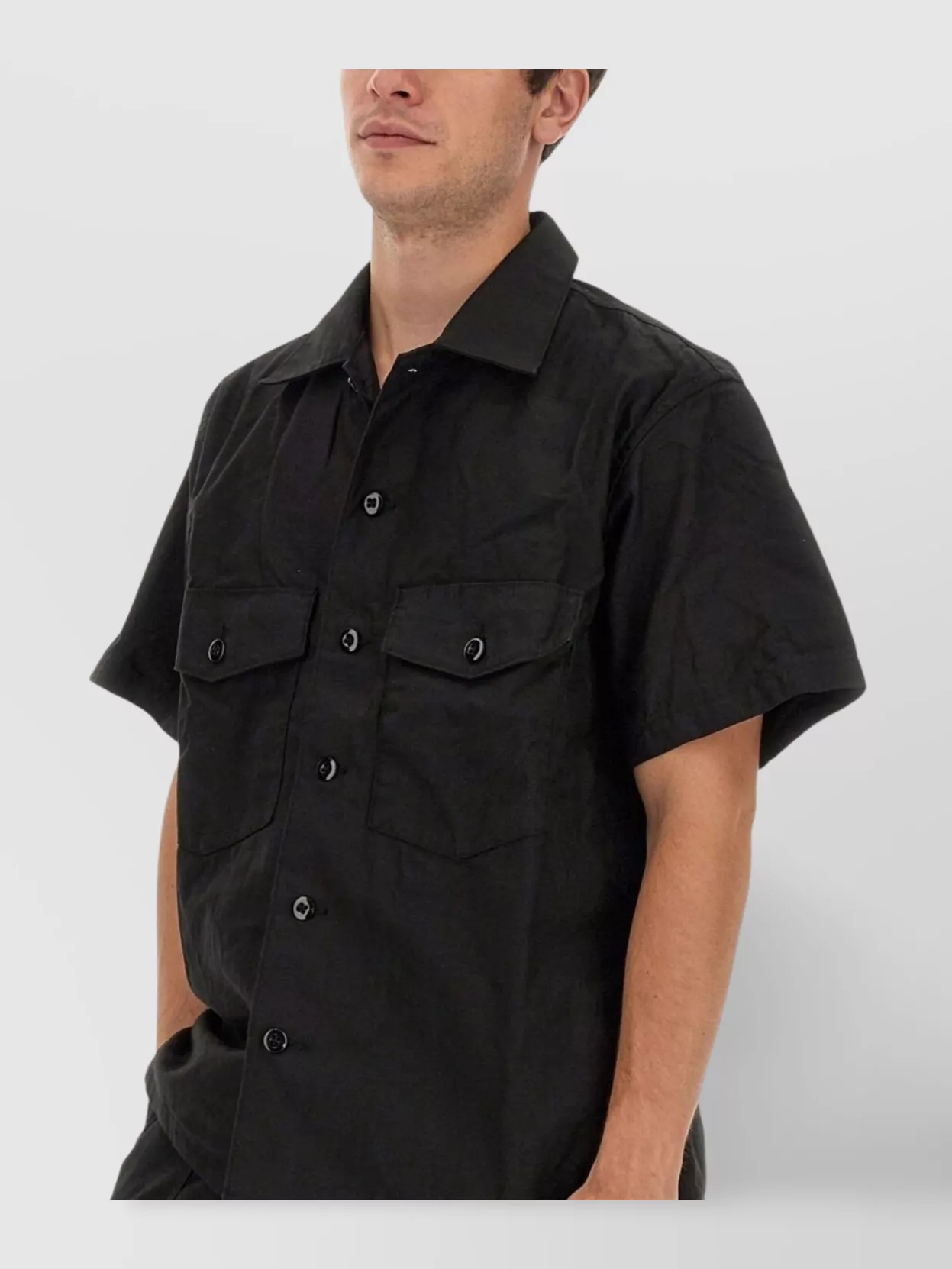 NEEDLES REGULAR FIT SHIRT WITH SHORT SLEEVES AND CHEST POCKETS