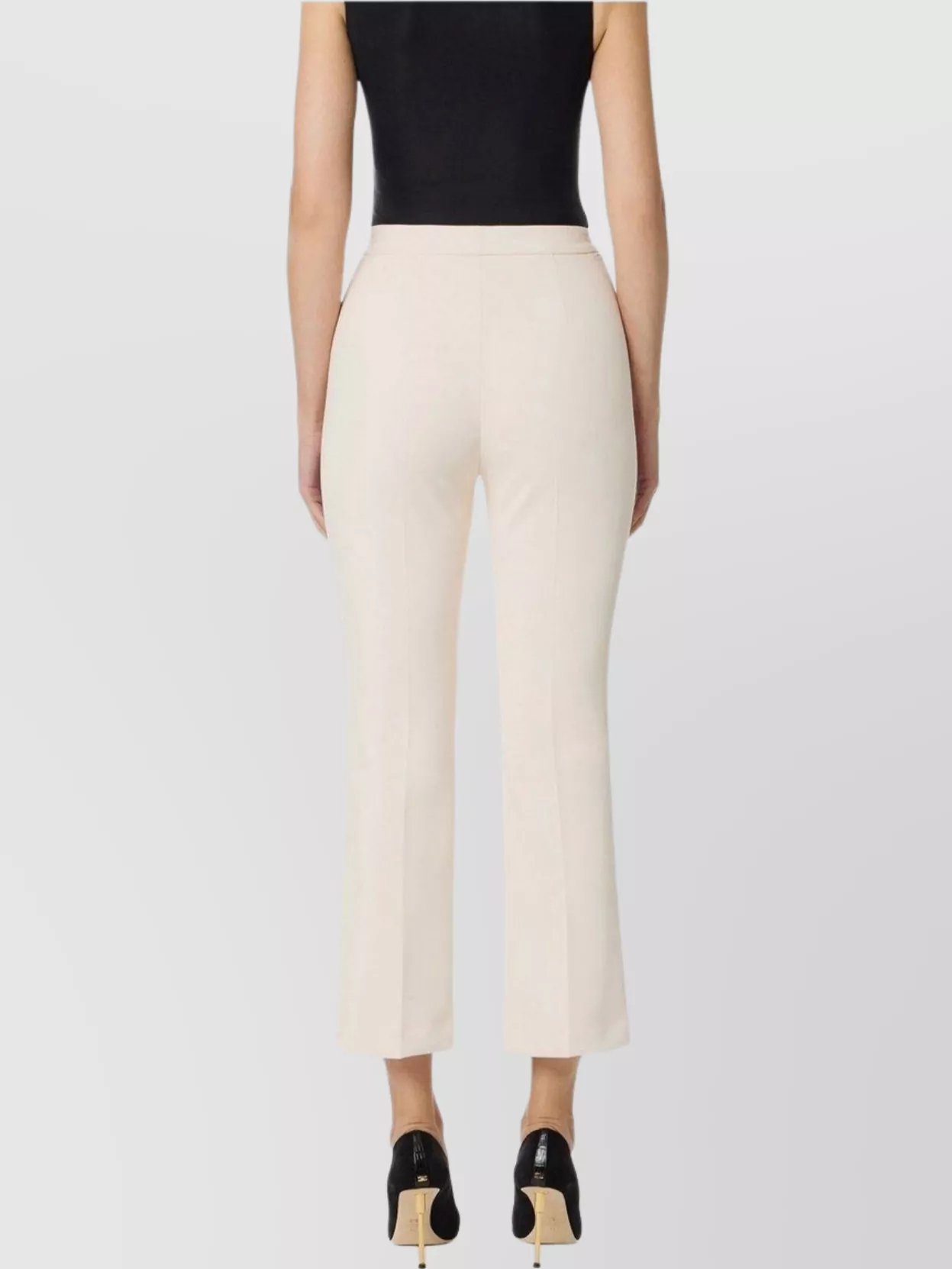 Elisabetta Franchi Stylish Trousers Featuring Gold-tone Hardware In Pink