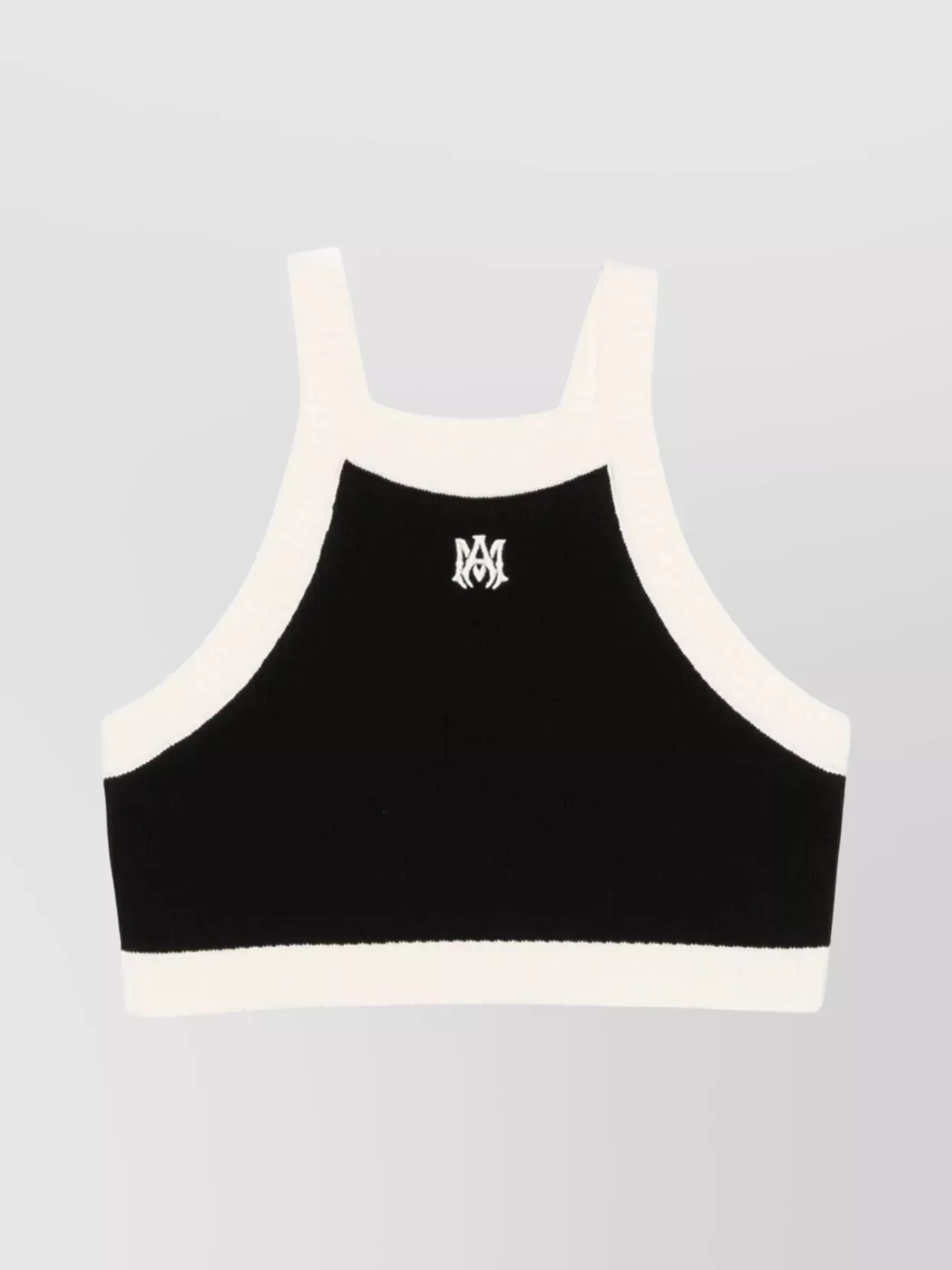 Amiri Cropped Tank Top Embroidered Logo In Multi