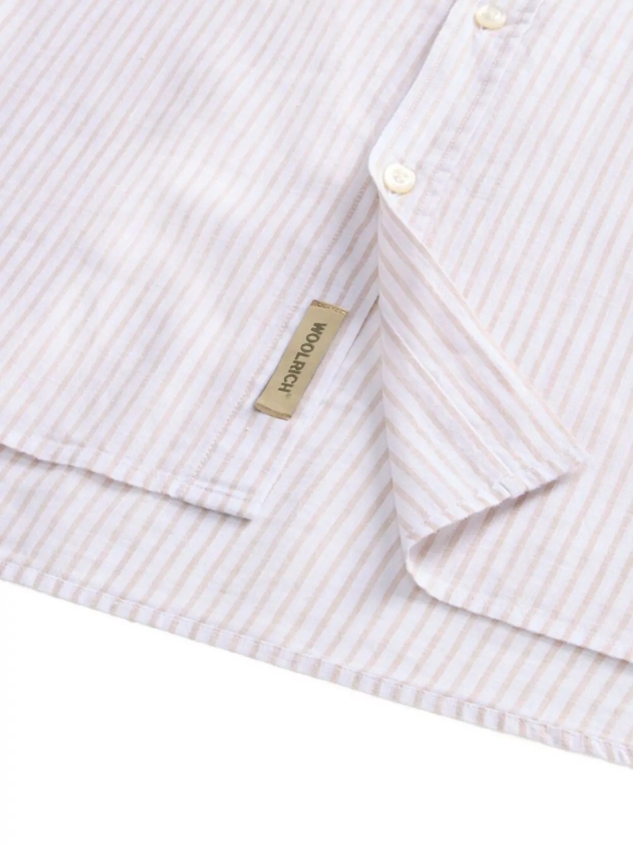 Woolrich Linen And Cotton Shirt With Vertical Stripes