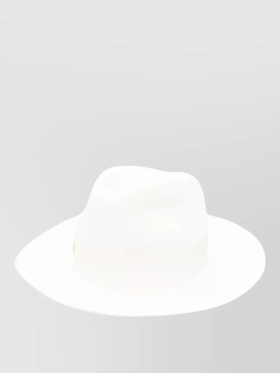 Borsalino Straw Wide Brim Fedora Hat